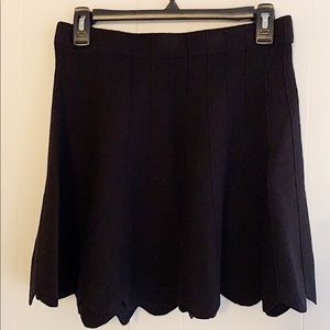 Cotton black skater skirt